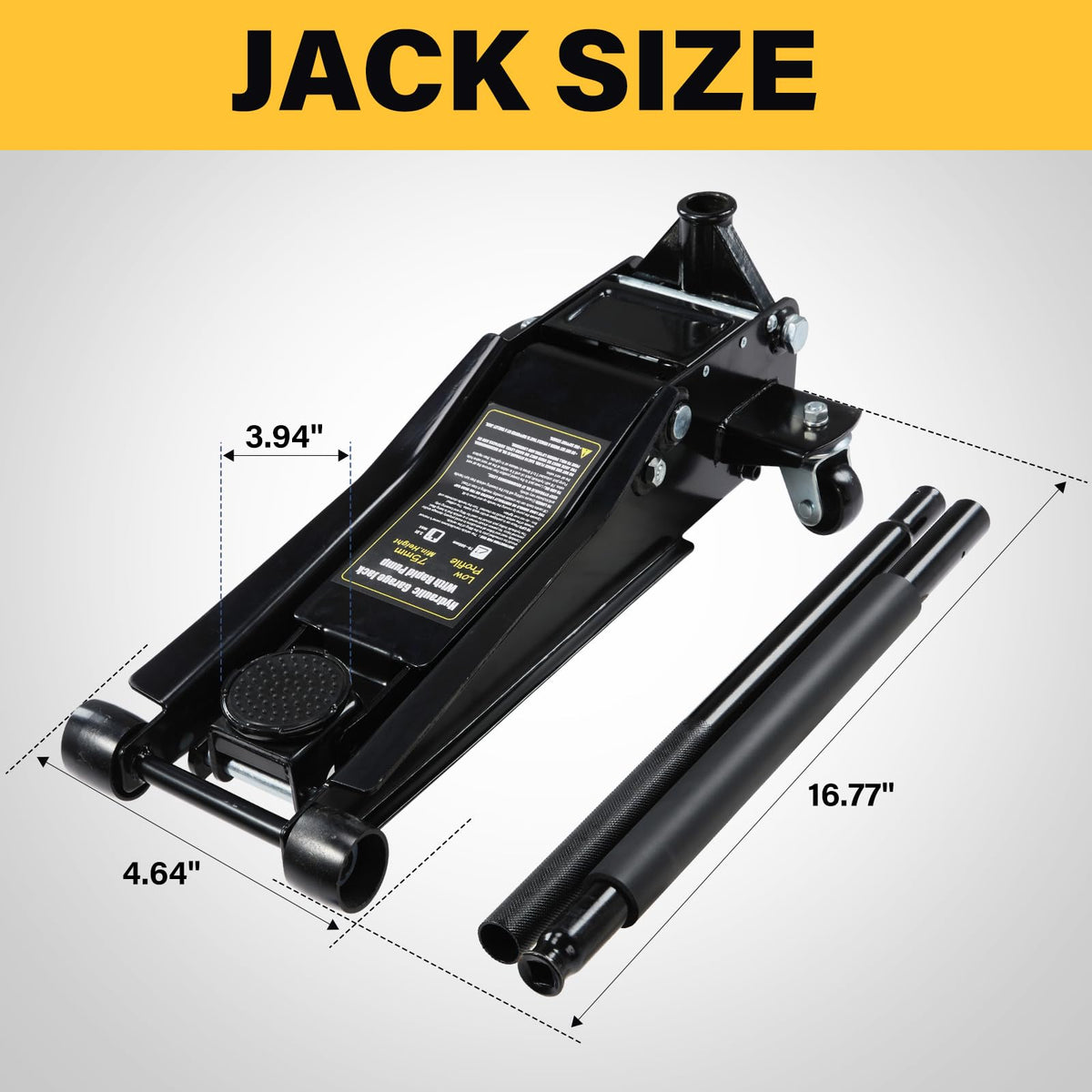 3 Ton Low Profile Steel Hydraulic Floor Jack U539306
