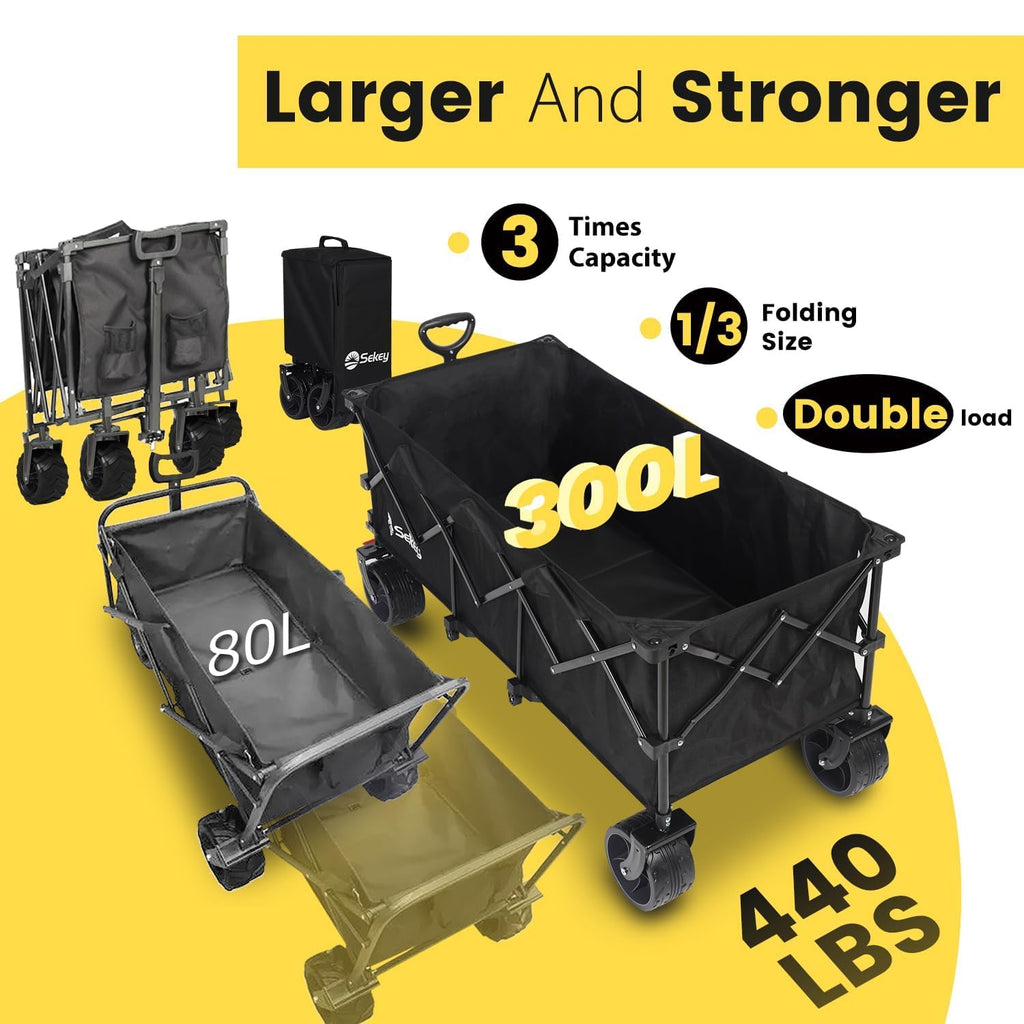 300L Extended Collapsible Wagon, 660 lb Capacity Z8711