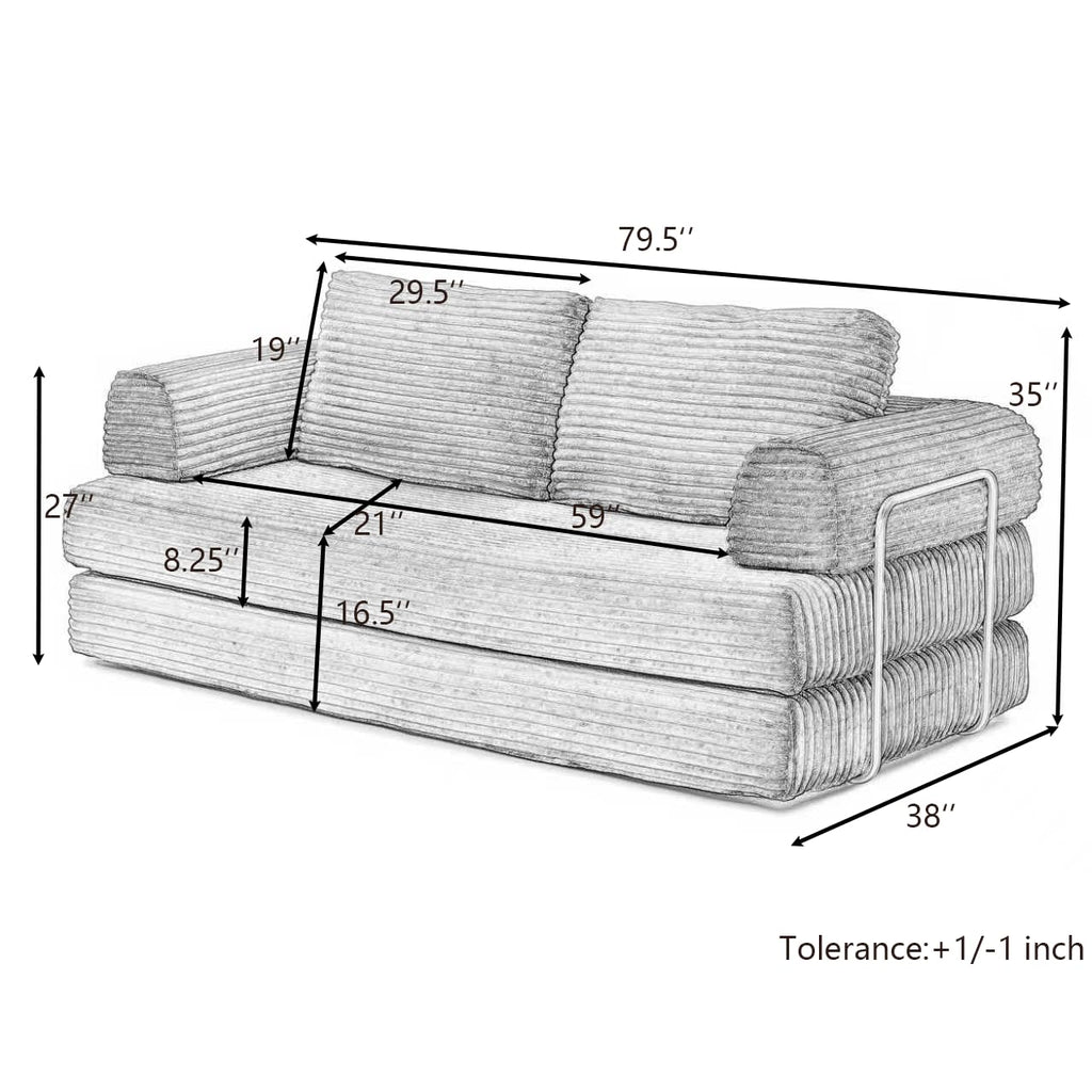 Pink Convertible Sleeper Sofa Bed N791