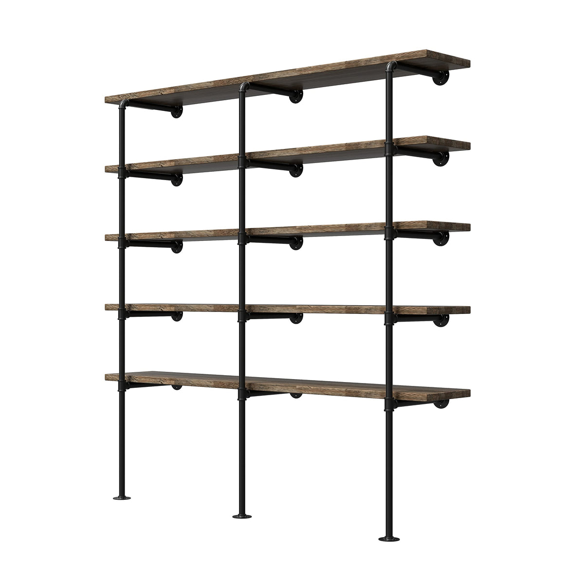 14" Deep 3 Pc Industrial Wall Mount Pipe Shelf P174873