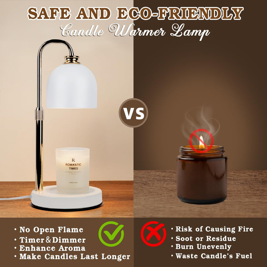 Candle Warmer Lamp with Timer Dimmable White X194