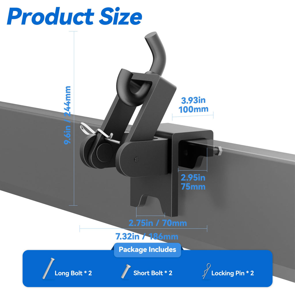 Black 2 Pack Heavy Duty Steel Weight Distribution Hitch Brackets W526