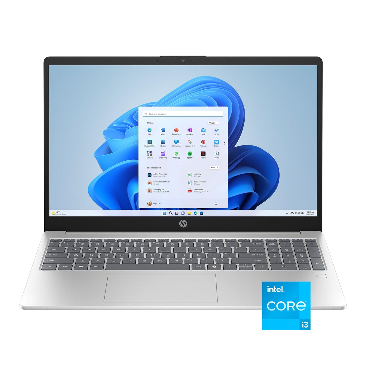 15.6 inch FHD IPS Laptop, Intel Core i3-N305, 8GB RAM, 256GB SSD, Natural Silver K7077