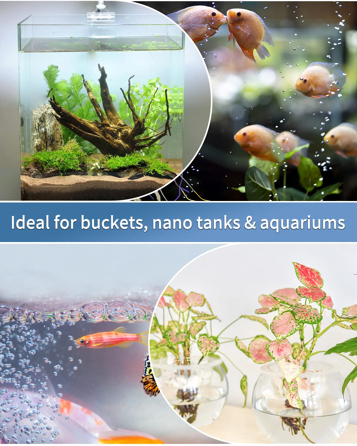 Aquarium Air Stone Disc with Suction Cup Air Control Valve G521729