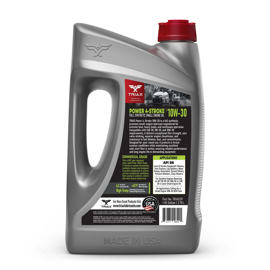 4-Stroke 10W-30 Full Synthetic Small Engine Motor Oil 1 Gallon Q619
