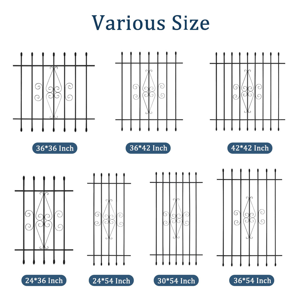 Black 36"X42" Heavy-Duty Window Bars U143057