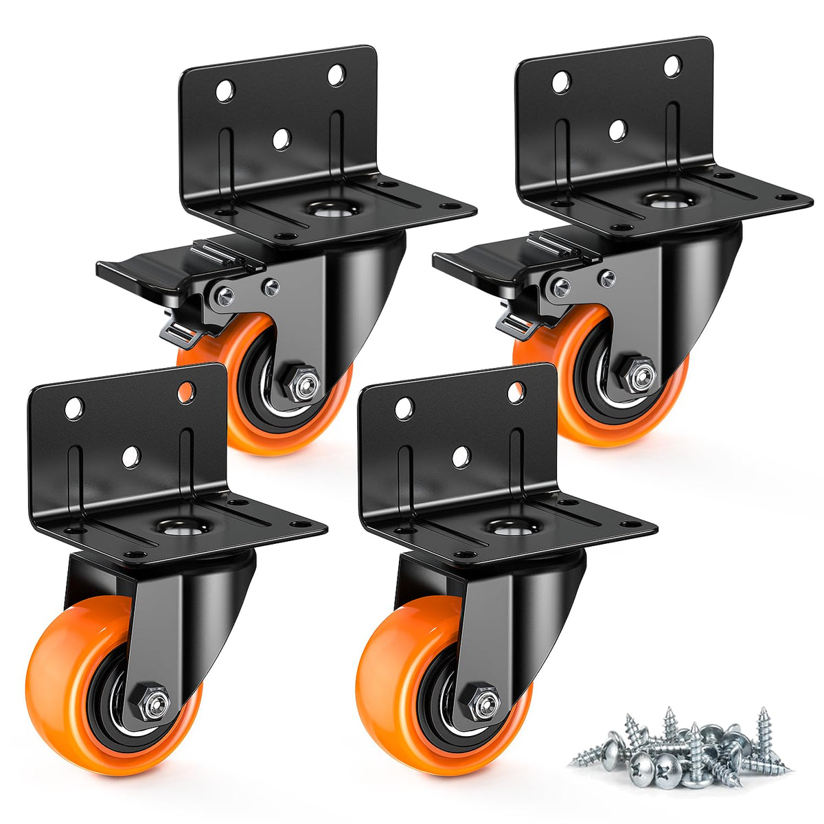 2 Inch Side Mount Caster Wheels Set of 4 I771
