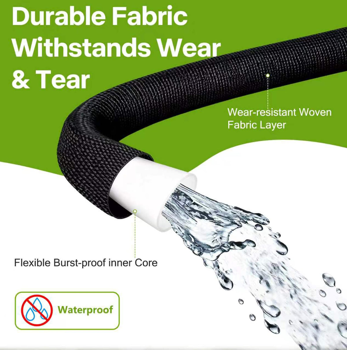100 ft x 5/8 in Black All-Weather Garden Hose P4319