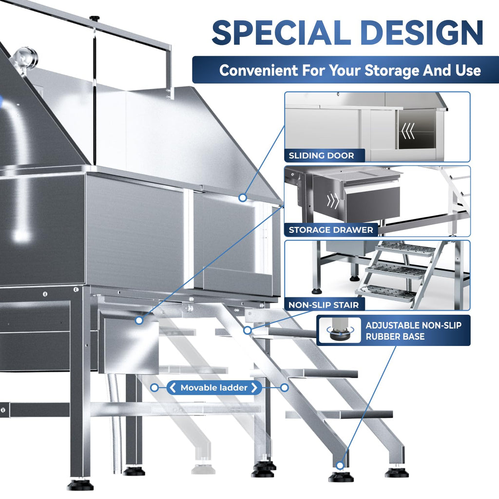 46" Stainless Steel Dog Wash Station E31951
