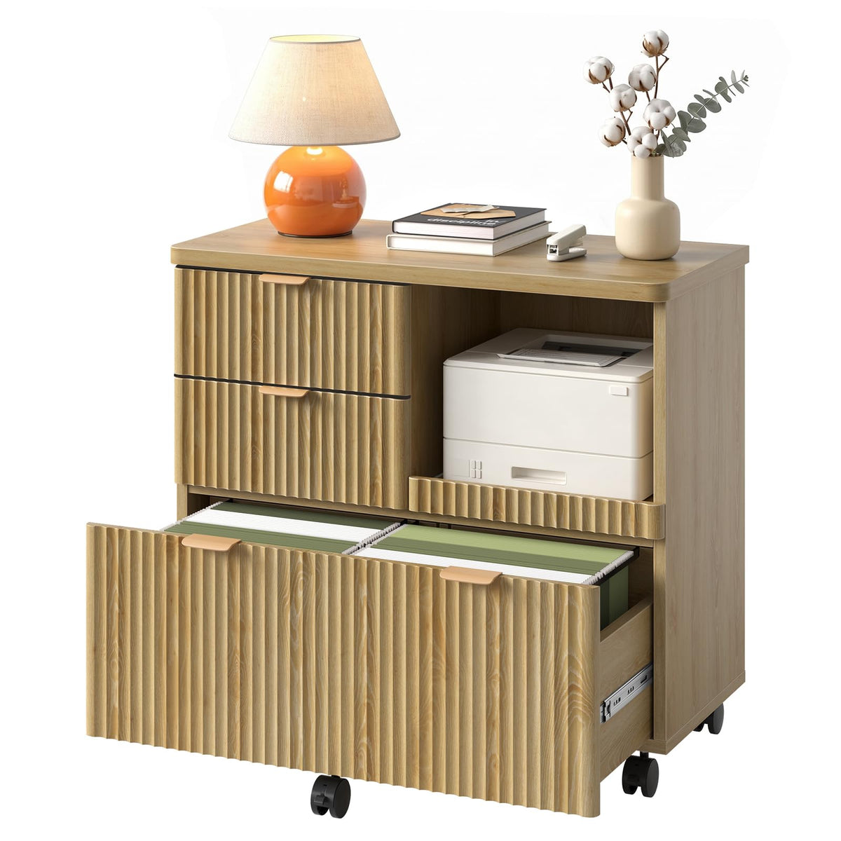 3 Drawer Wood File Cabinet Z193