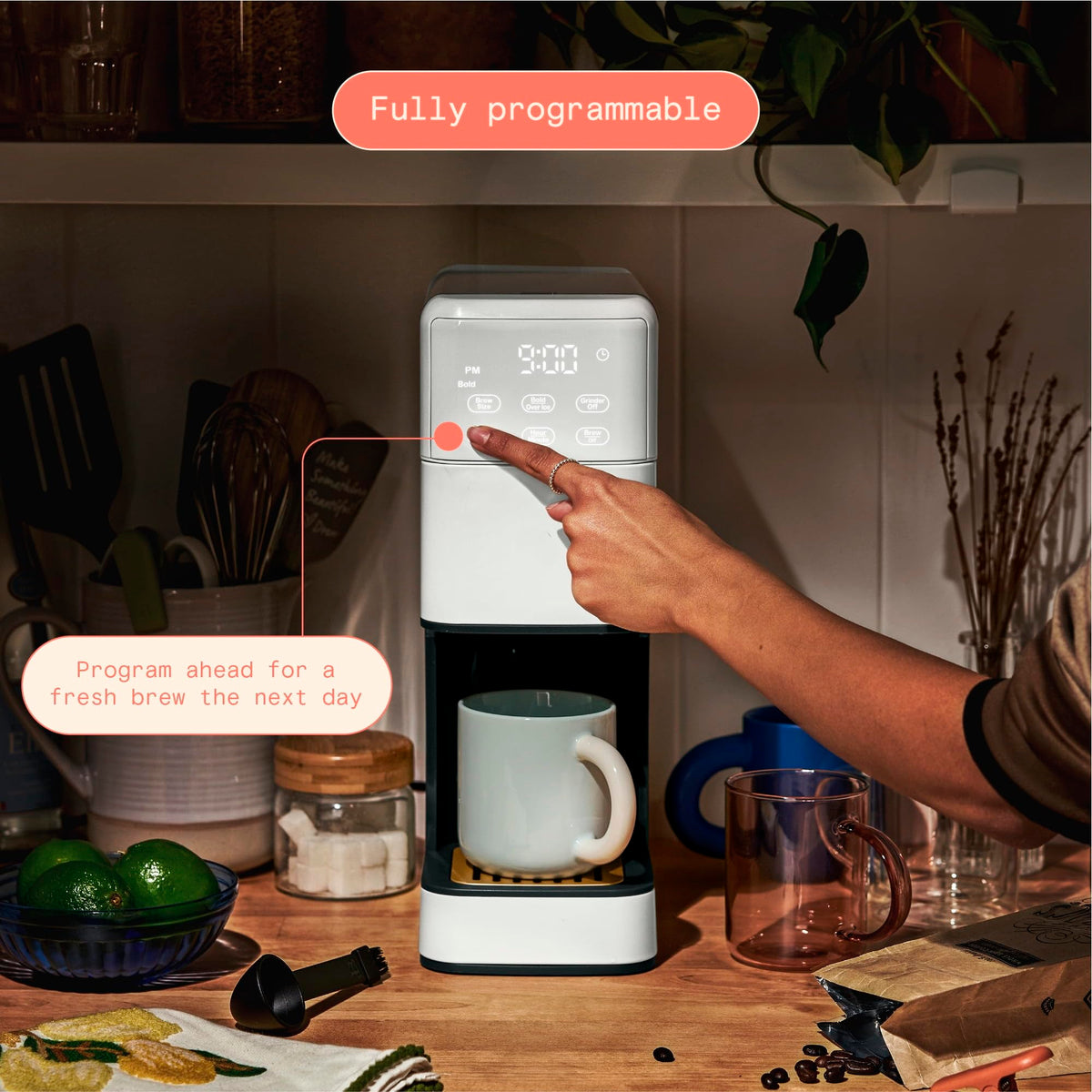 Single Serve Coffee Maker with Burr Grinder V5588