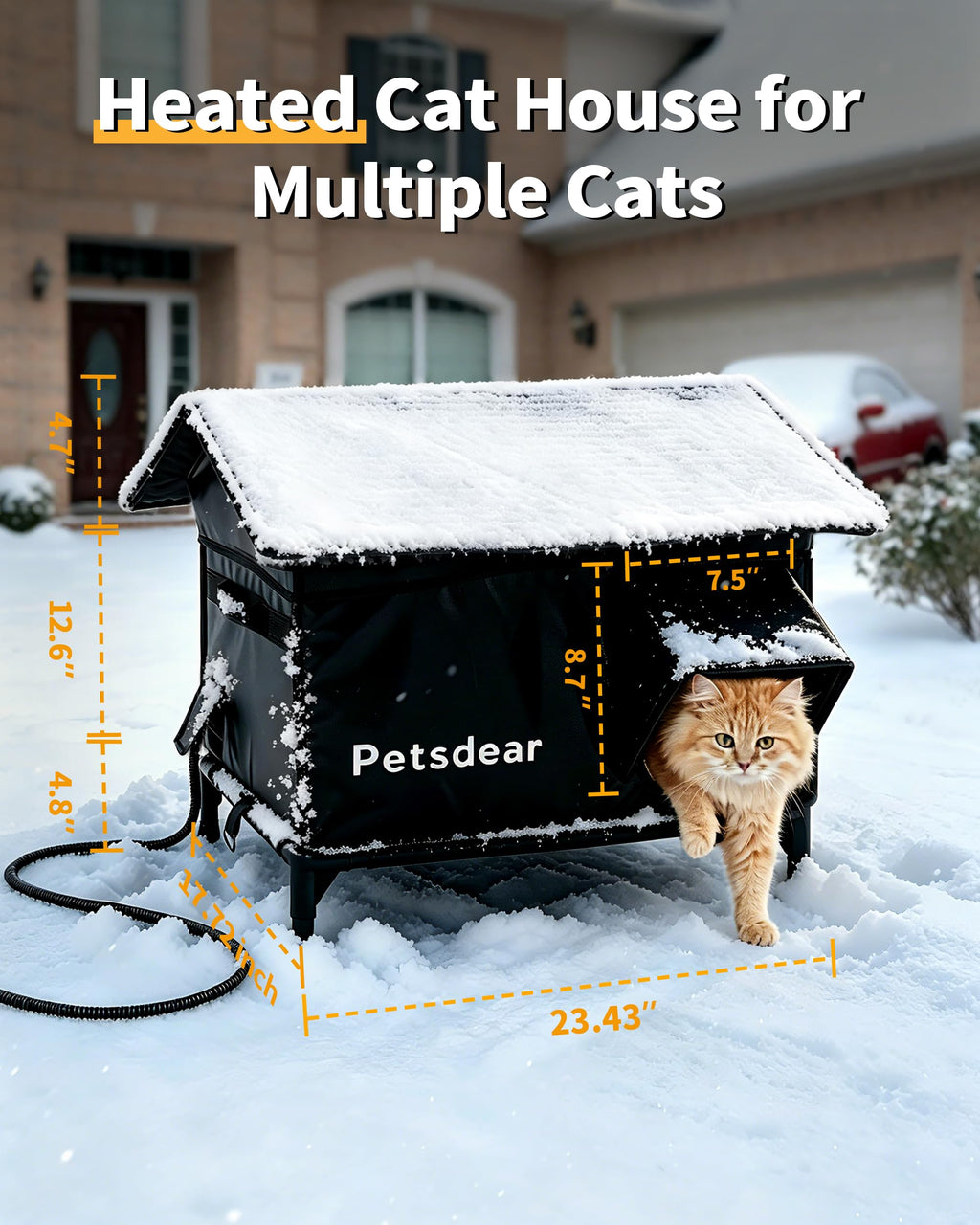 Heated Outdoor Cat House F1037