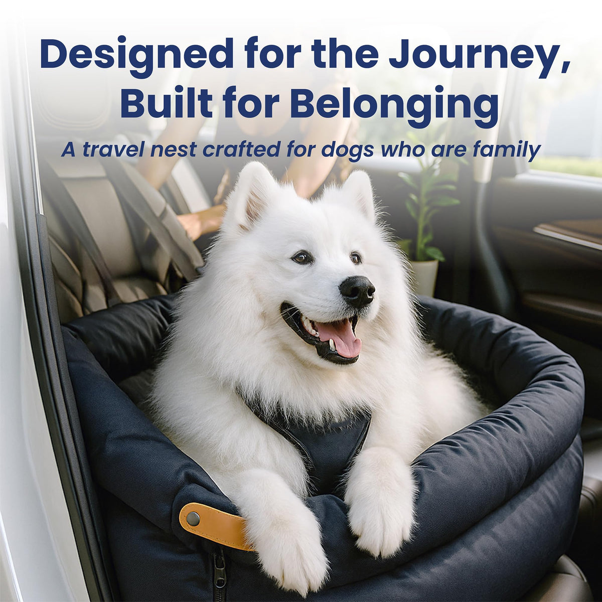 2-in-1 Pet Car Seat & Convertible Travel Dog Bed, XL, Black U44335