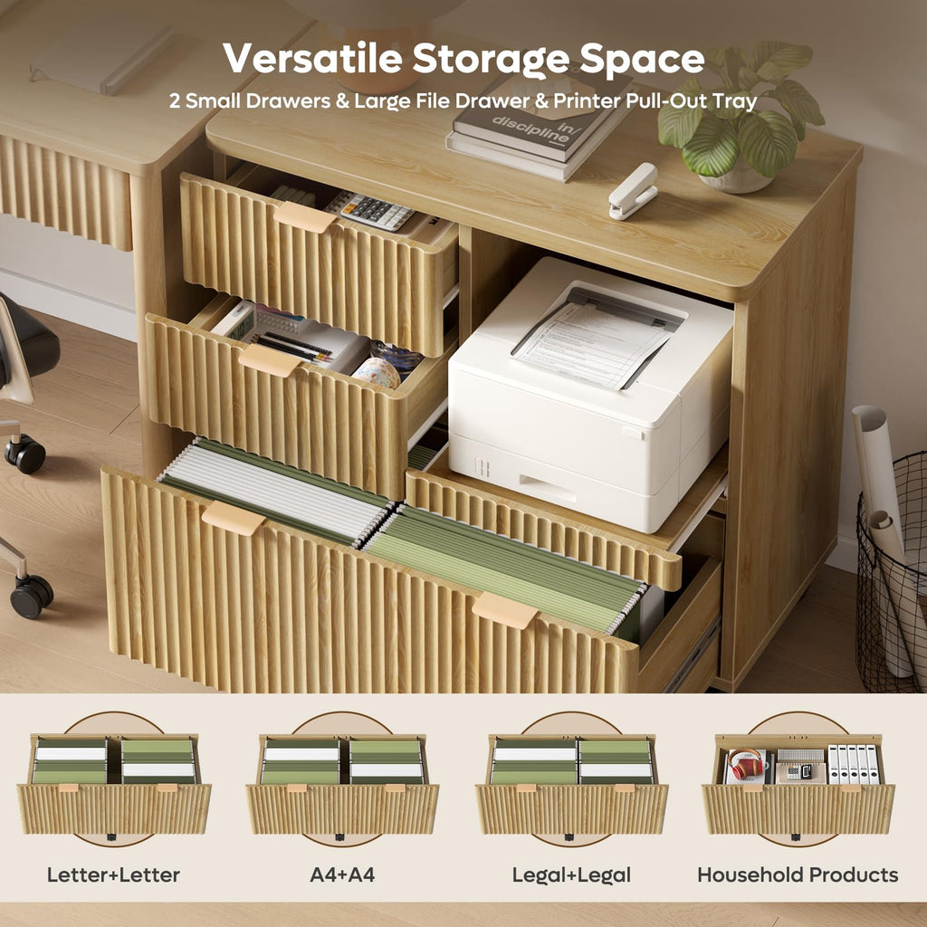 3 Drawer Wood File Cabinet Z193