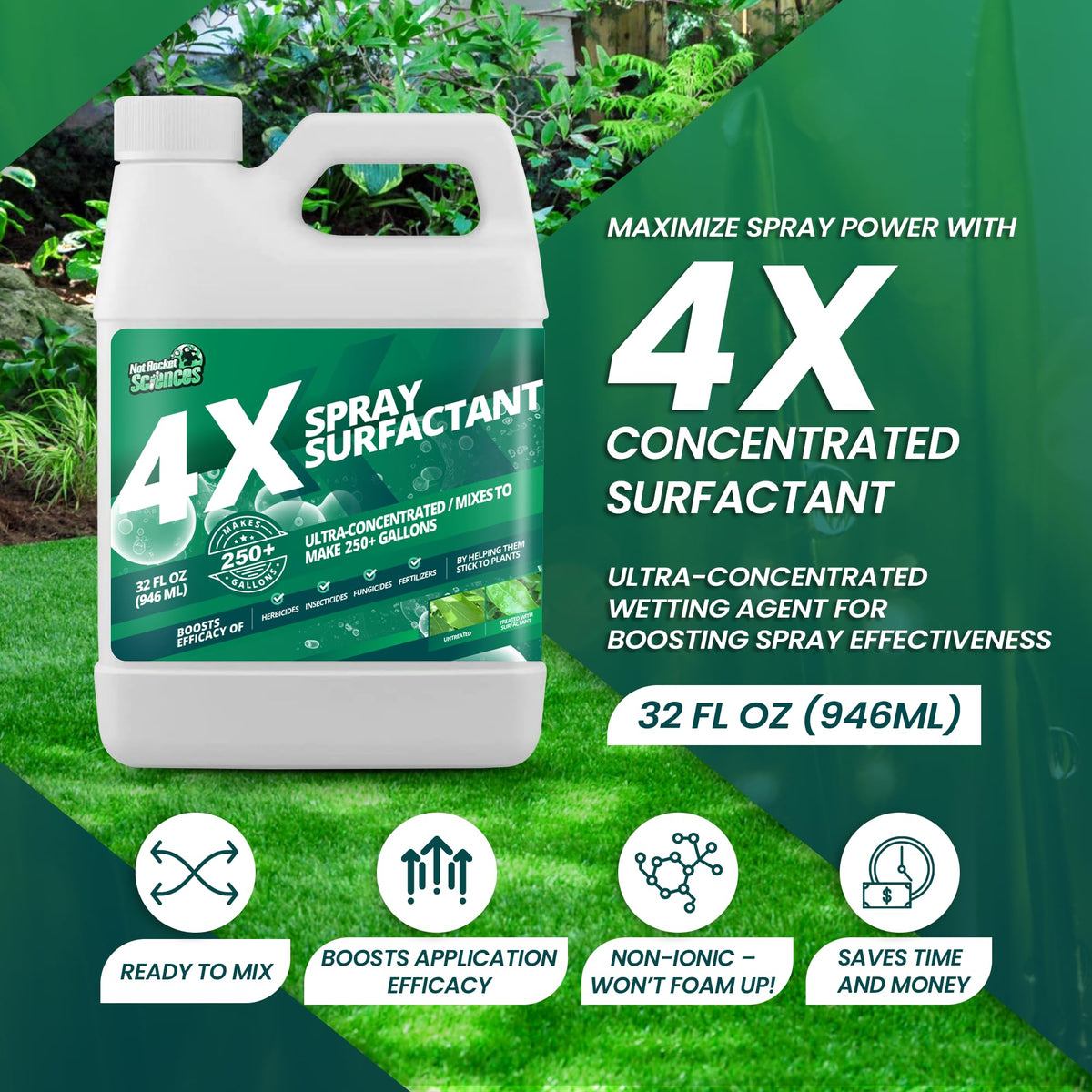 32oz 4X Non Ionic Surfactant Concentrated Wetting Agent Q682645