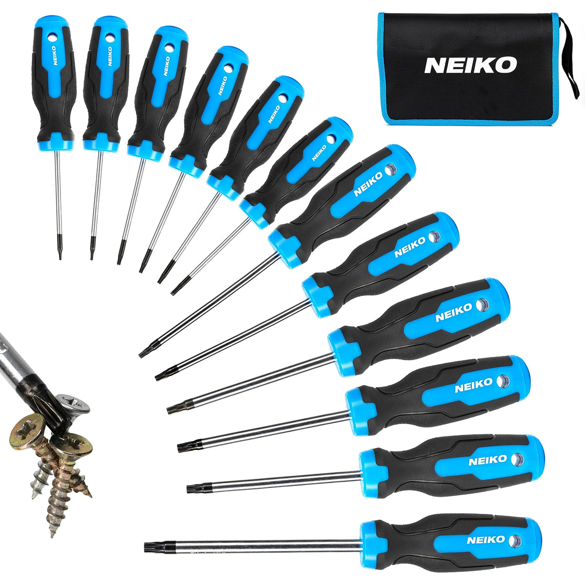Magnetic Torx Screwdriver Set 12 Piece Chrome Vanadium Steel O78734
