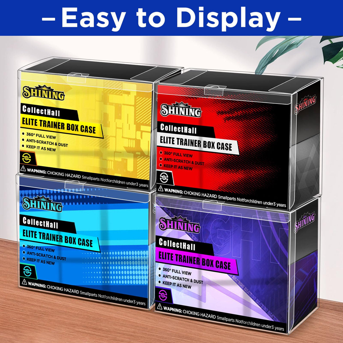 4 Packs Transparent Easy to Fold Protector Case S636559