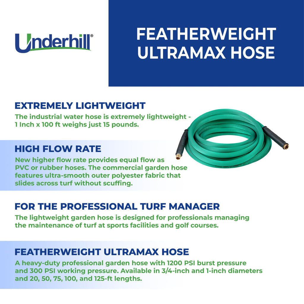Heavy-Duty 3/4 Inch x 100 ft Green Garden Hose V20950