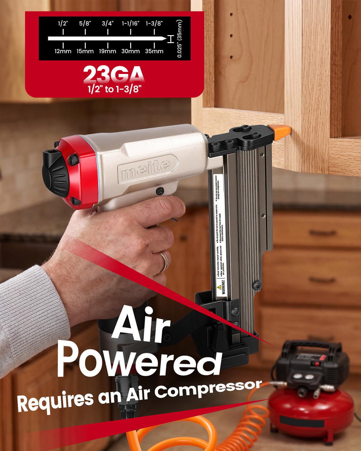 23 Gauge Pneumatic Headless Pin Nailer U276015