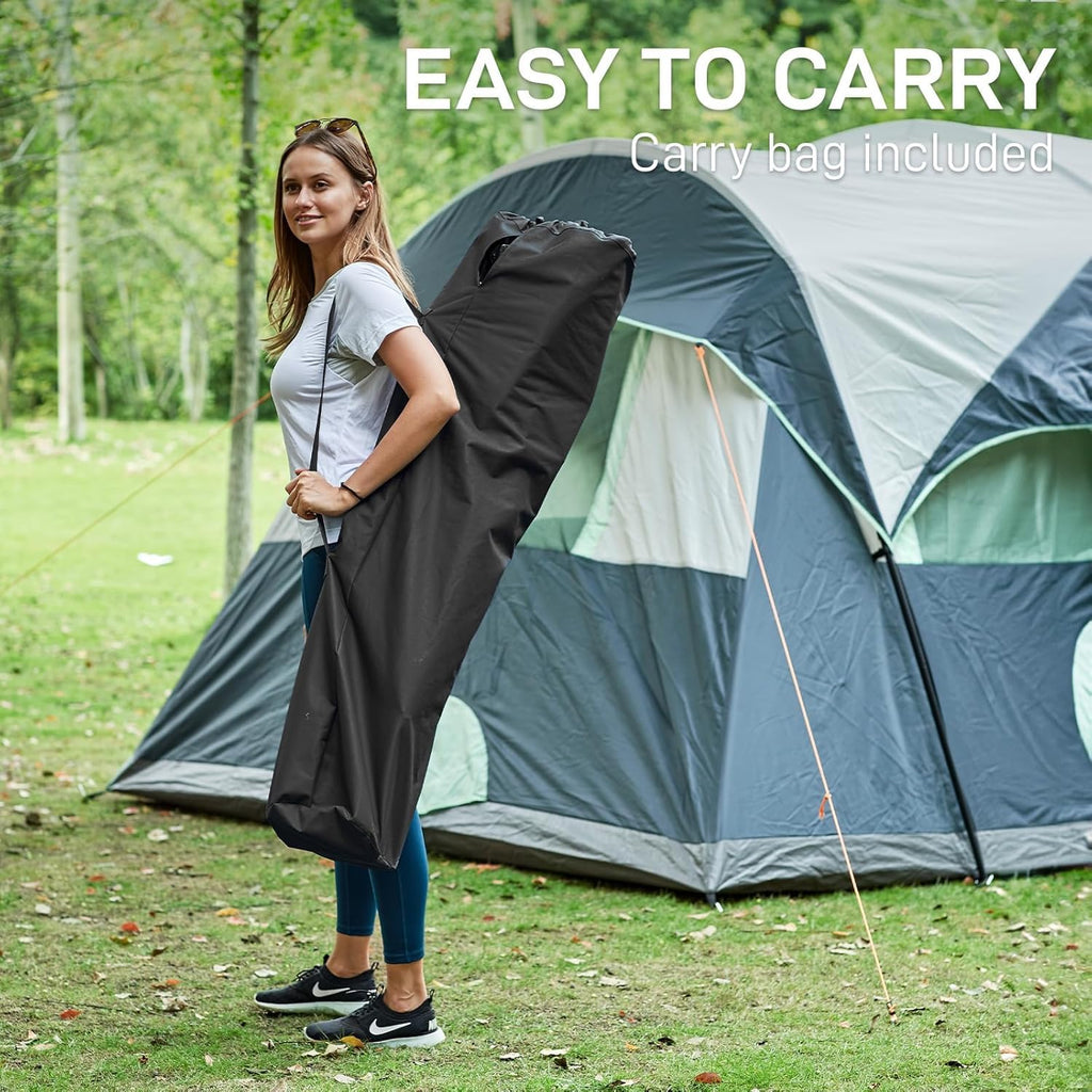 Foldable Camping Chair with Carry Bag Black A50998