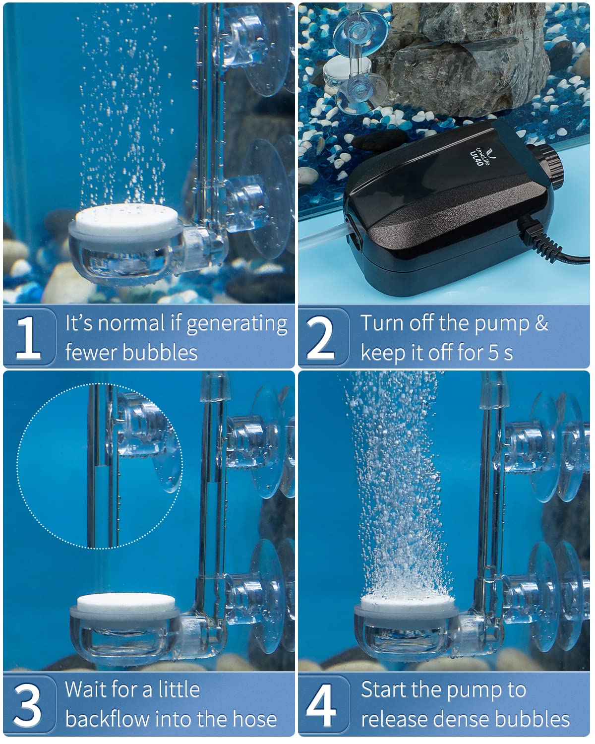 Aquarium Air Stone Disc with Suction Cup Air Control Valve G521729