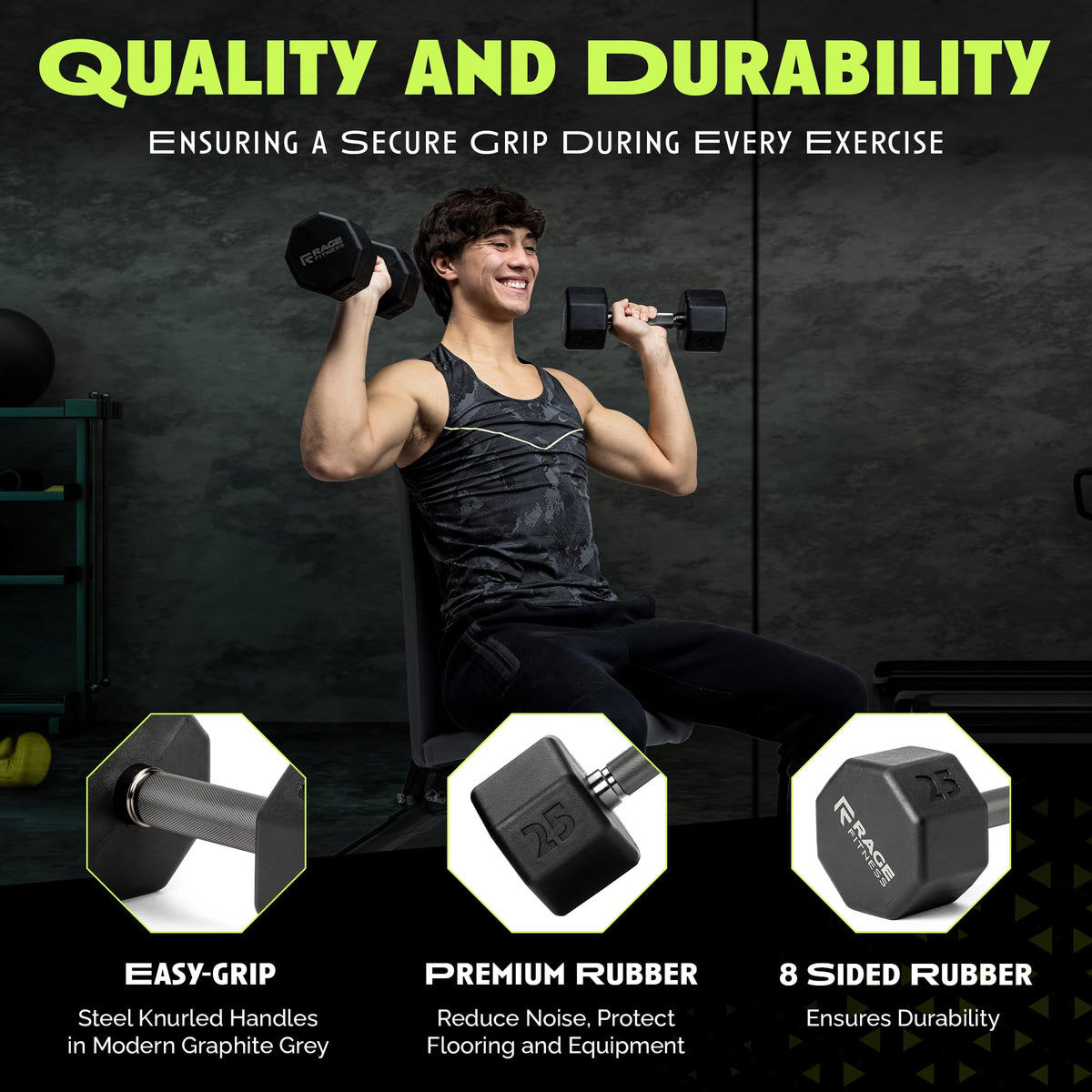 Rubber Coated Dumbbell L5644