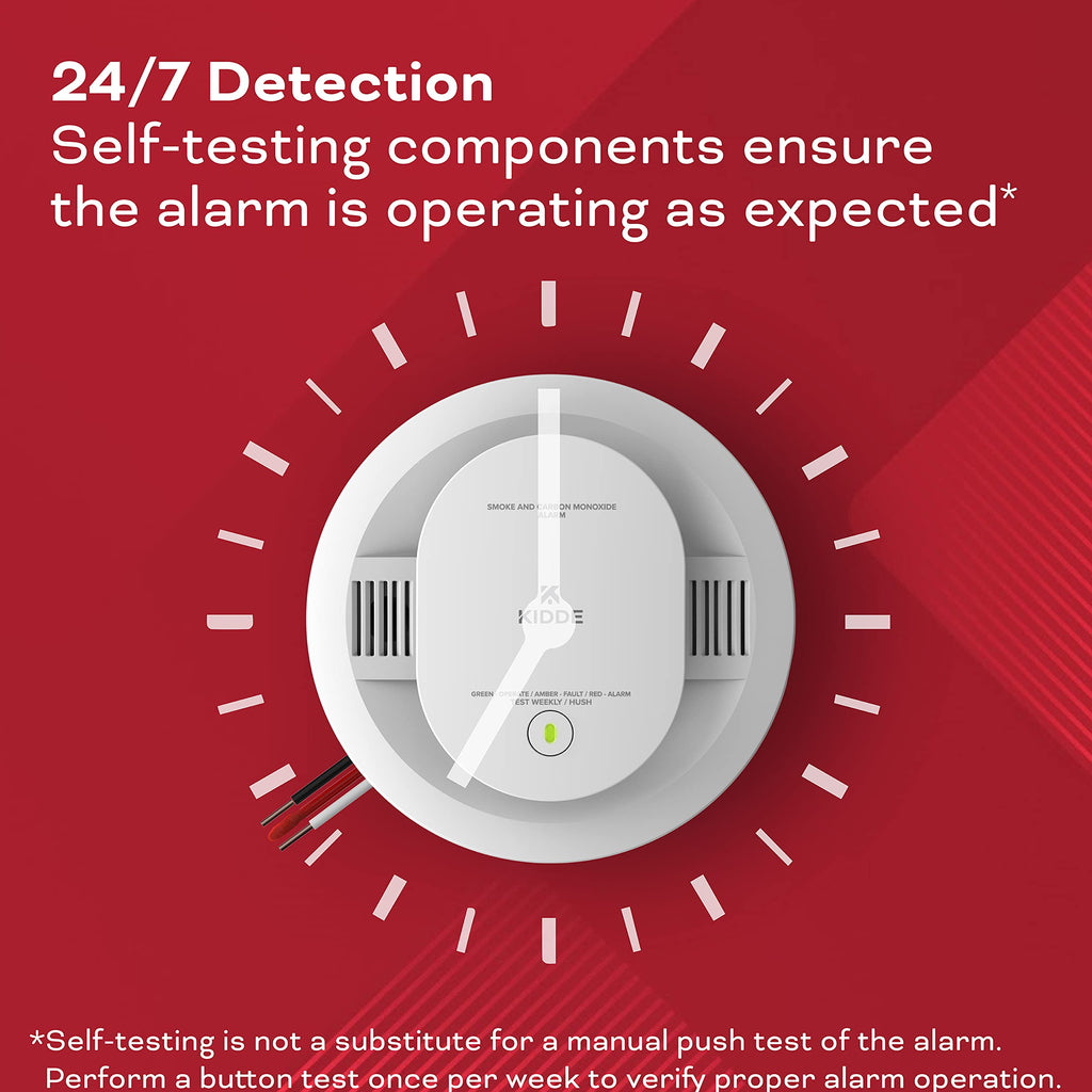 Hardwired Smoke & Carbon Monoxide Detector with Battery Backup, 2 Count Y461767