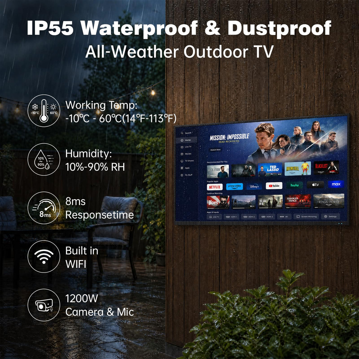 55 inch 4K UHD Weatherproof Smart TV V424