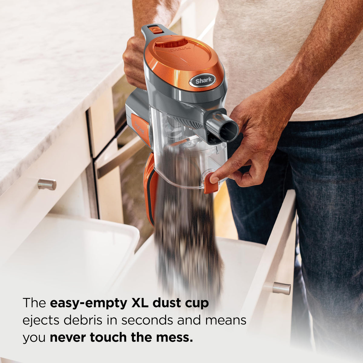 Corded Stick Vacuum with Crevice Tool, Pet Multi-Tool & Precision Duster, Orange Q42906