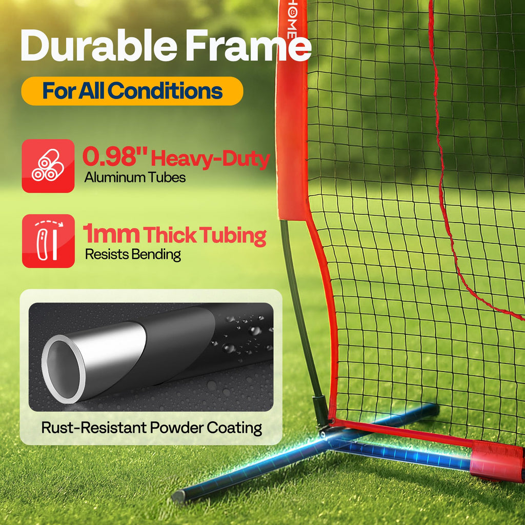 Baseball & Softball Training Net with Batting Tee, 7 x 7 ft. B394