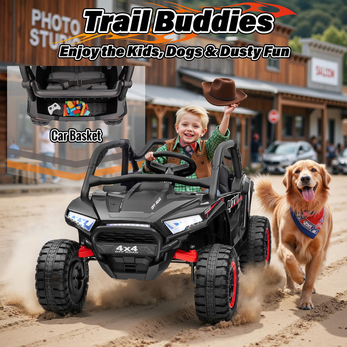 24V 2 Seater 4X4 Off-Road UTV Ride on Car V556065