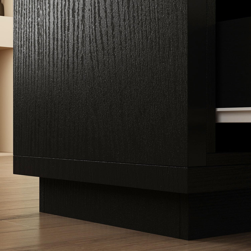 Expandable TV Stand Media Console Table with Three Drawers and Two Open Shelves H3297