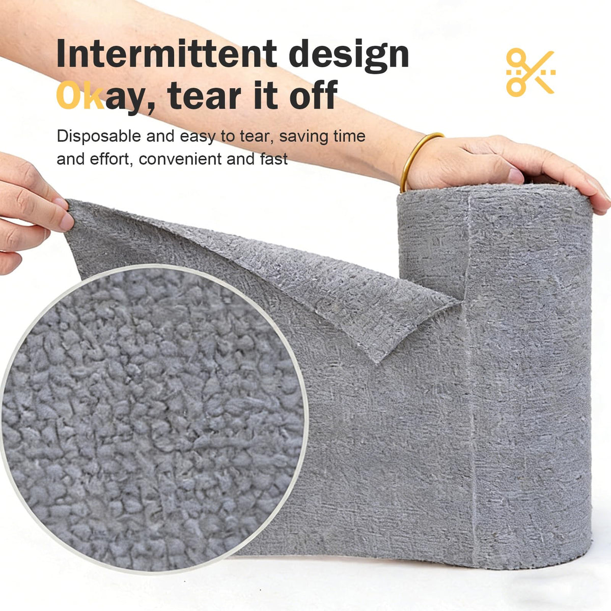 20 PCS Gray Microfiber Cleaning Cloth Roll C995127