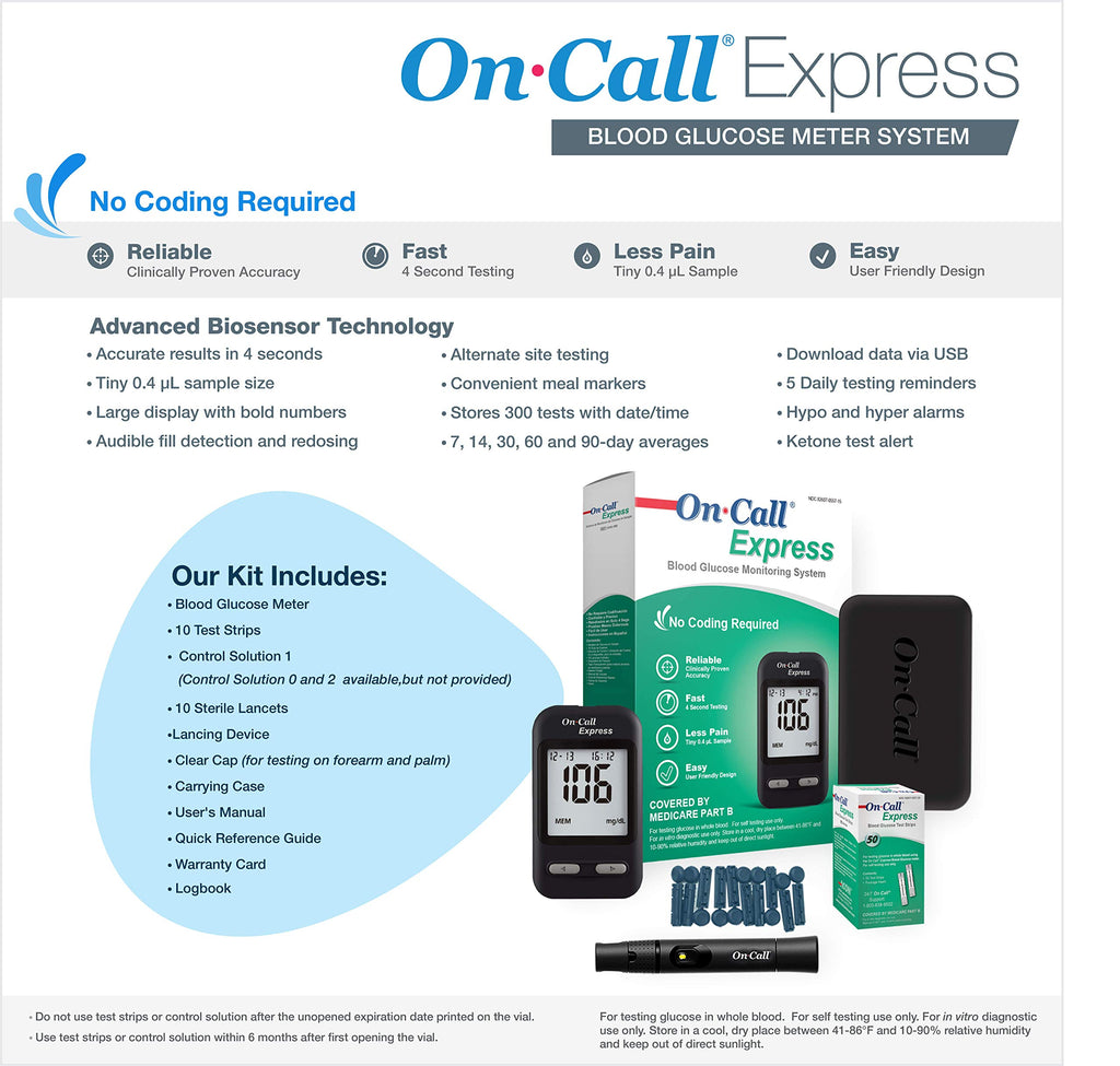 Diabetes Blood Glucose Meter Kit A2118