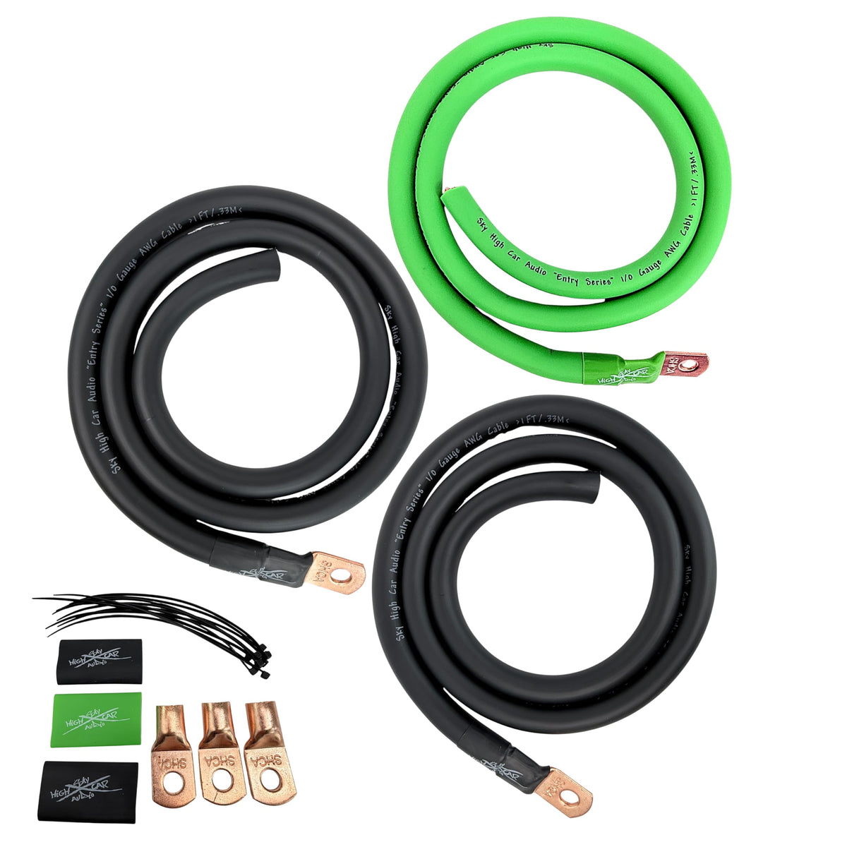 1/0 & 4 Gauge CCA Power Wire Alternator Battery Ground Wiring Kit J514