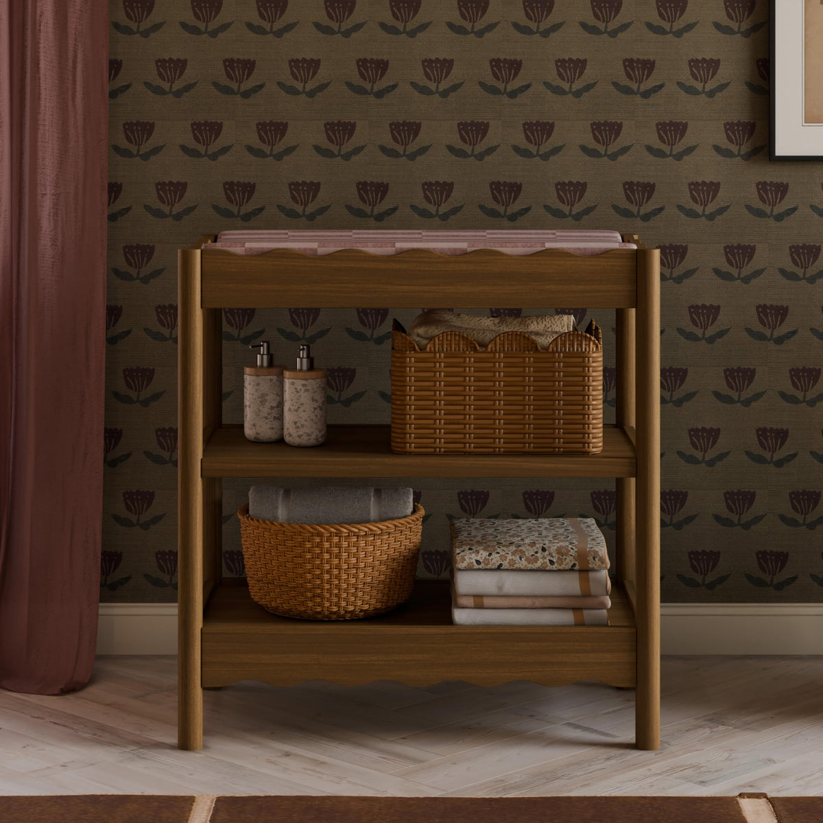 Changing Table in Natural Walnut O40052
