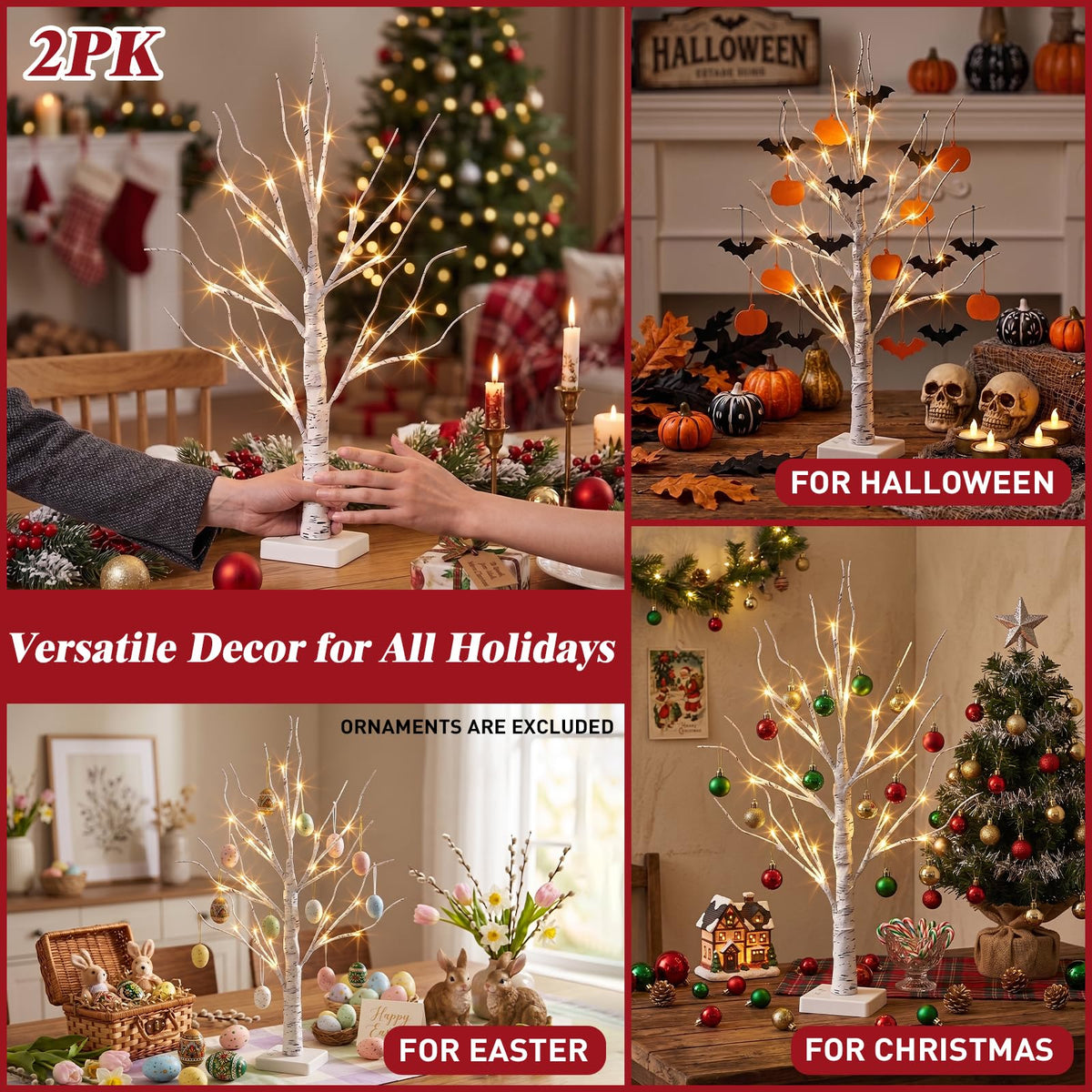 2FT Birch Tree with LED Lights U258091
