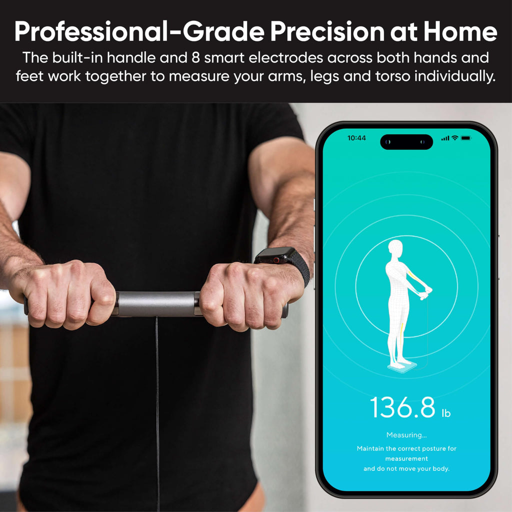 Wi-Fi & Bluetooth Body Composition Scale with Handle, 400 lbs, Black U6530