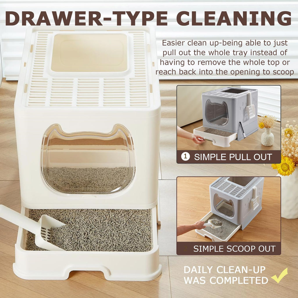 Covered Cat Litter Box with Lid R54795