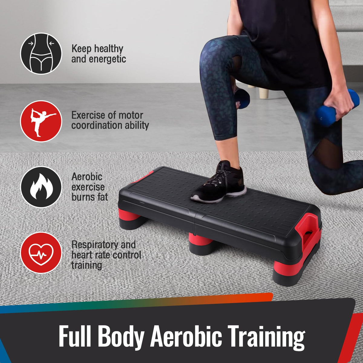 33.5" Foldable Aerobic Step Platform E152611