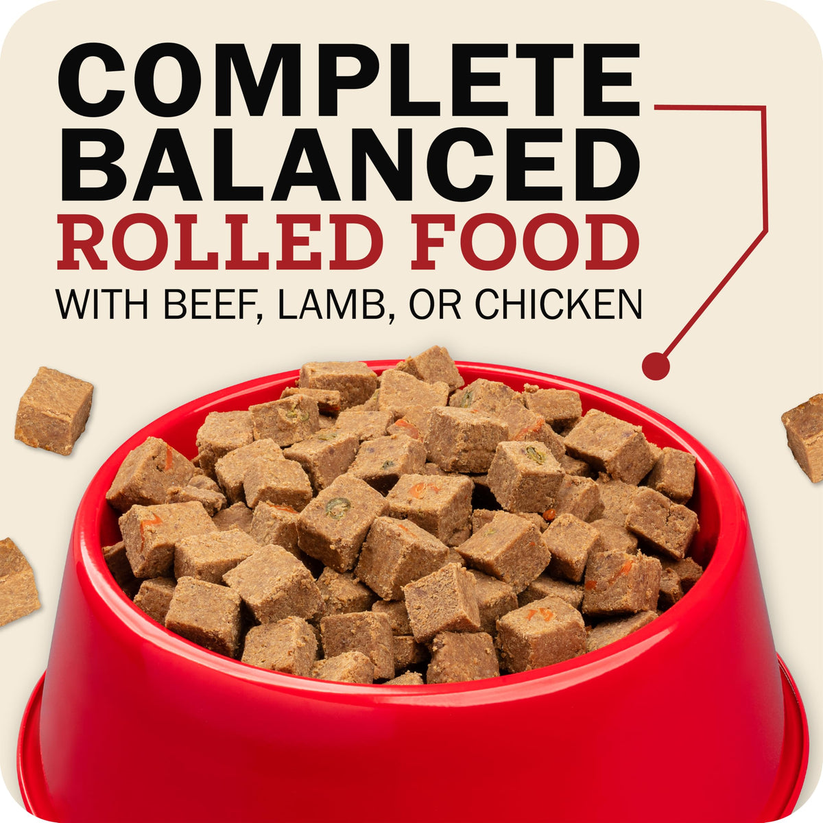 Semi-Moist Rolled Dog Food Beef Recipe 4lb 8 Rolls A4004