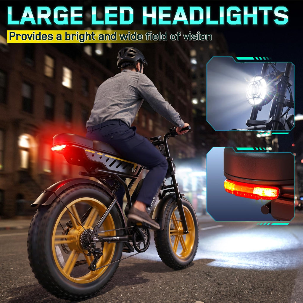 48V 2000W Peak Motor 20 * 4.0 Fat Tire Electric Bike C350