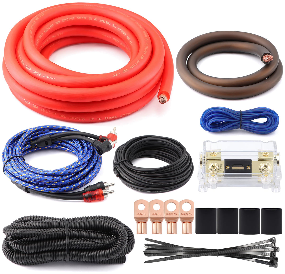 0 Gauge OFC Amp Wiring Kit O67160