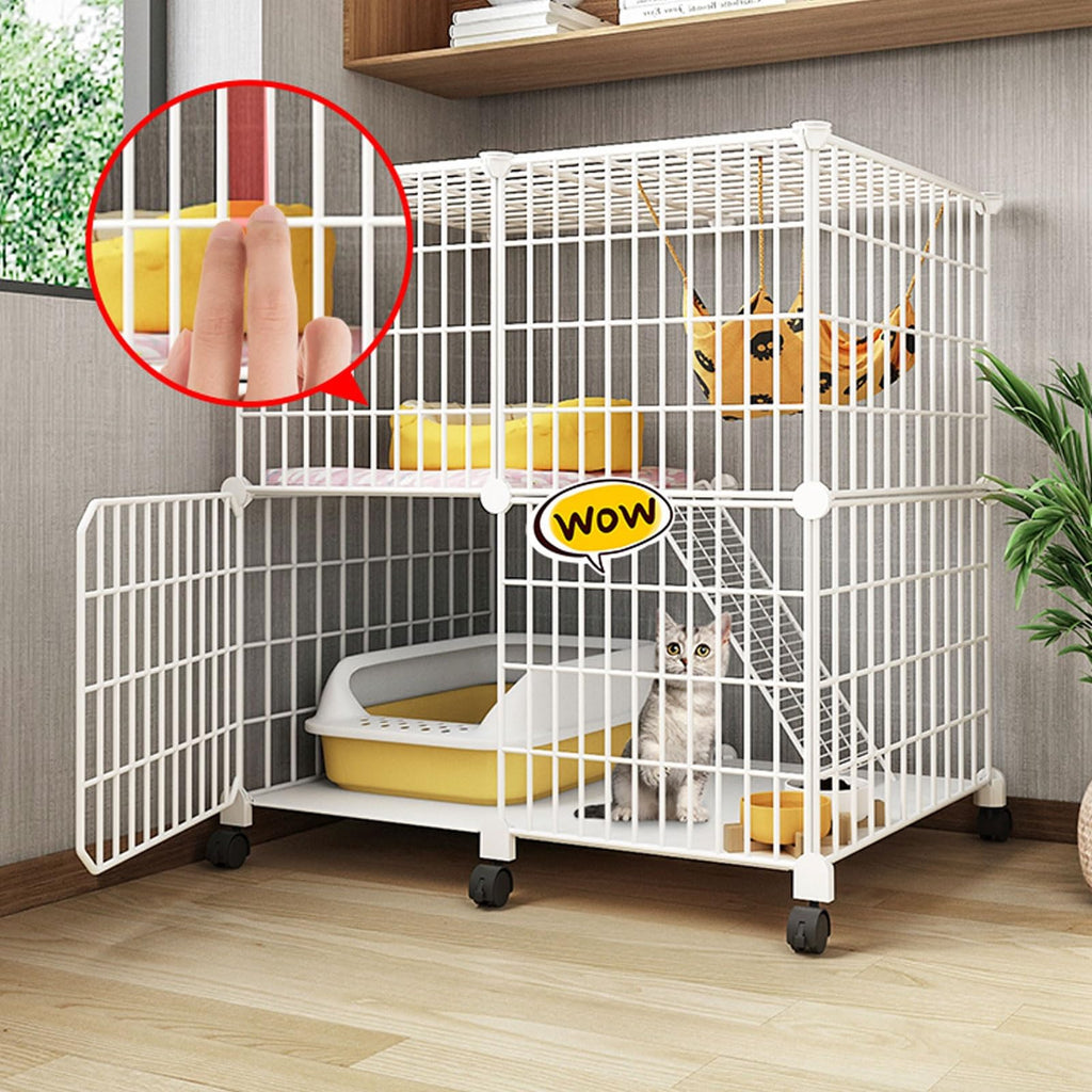 Large Indoor Detachable Metal Cat Cage with Cat Bed C450239