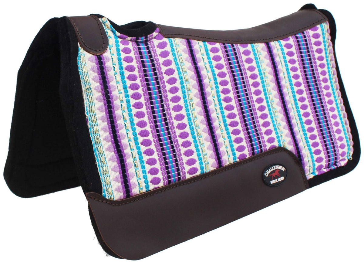 Cotton Fleece Lined Pink Contoured Horse Saddle Pad Q839