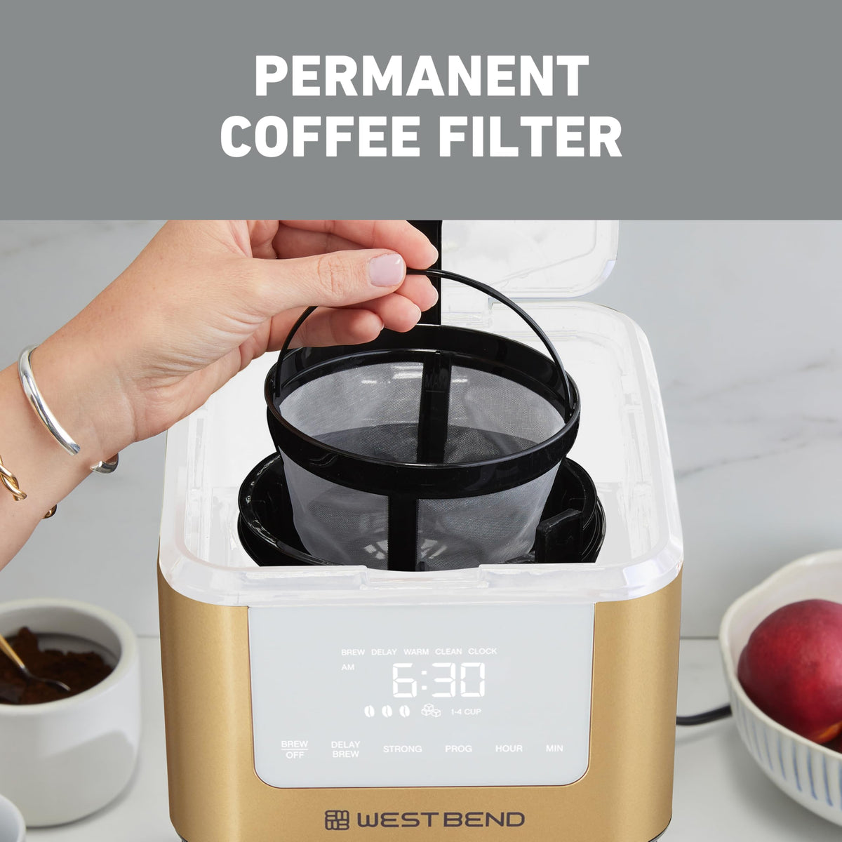 12-Cup Programmable Coffee Maker with Permanent Filter Z593162