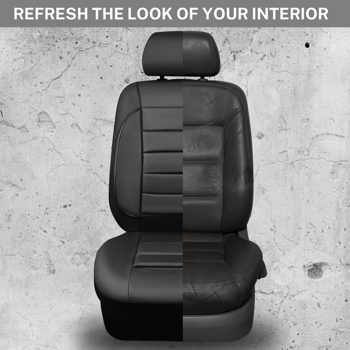 Leather Seat Covers Full Set Water Resistant 3D Foam Back Support 5 Seat Covers U6078
