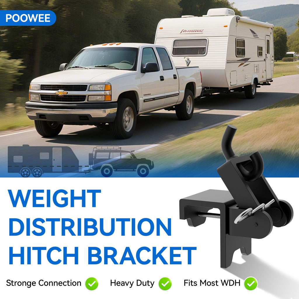 Black 2 Pack Heavy Duty Steel Weight Distribution Hitch Brackets W526