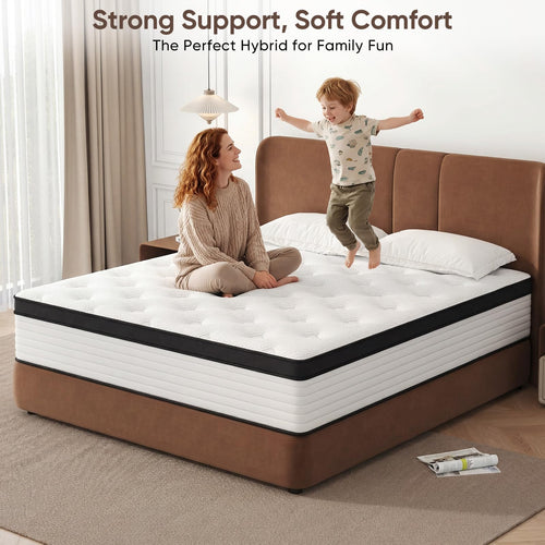 12 Inch Medium Firm Hybrid Memory Foam Mattress G28180