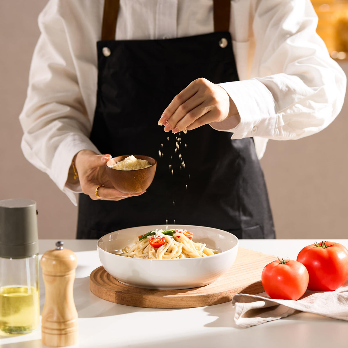 White 40 oz Pasta Bowls Set of 4 K6894